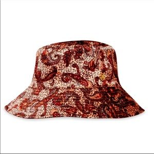 Steve Madden Brown~Paisley Reversible Bucket Hat